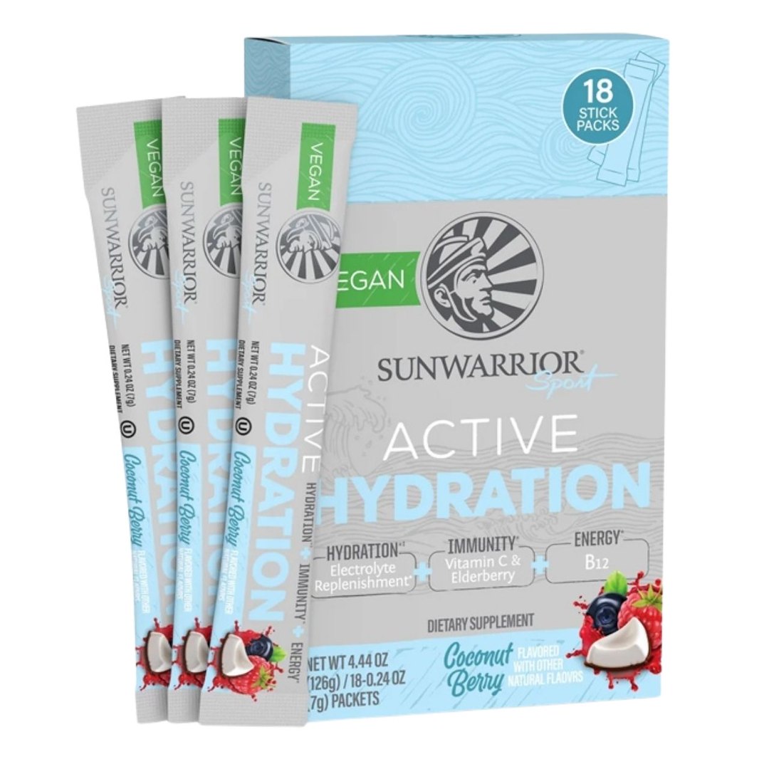 Sunwarrior Warrior Active Hydration elektrolīti, kokoss un ogas - 18 gab.