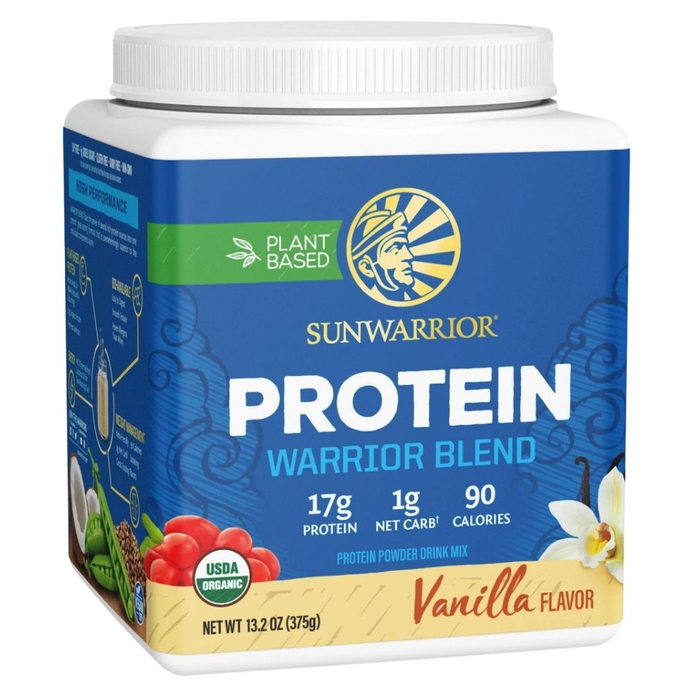 Sunwarrior Protein Warrior Blend augu baltvielas, vaniļa – 375 g