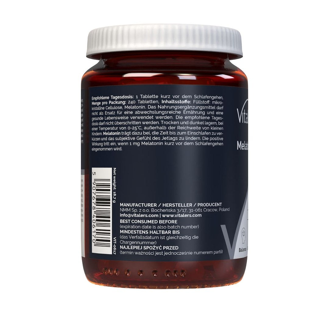Vitaler's Melatonin 1 mg - 240 kapsulas