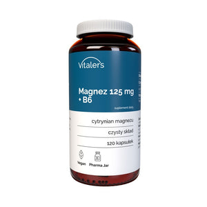Vitaler magnis 125 mg + B6 vitamīns - 120 kapsulas