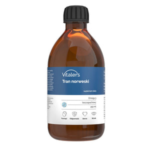Vitaler's Omega-3 Norvēģijas mencu aknu eļļa, bez smaržas, 1200 mg - 250 ml
