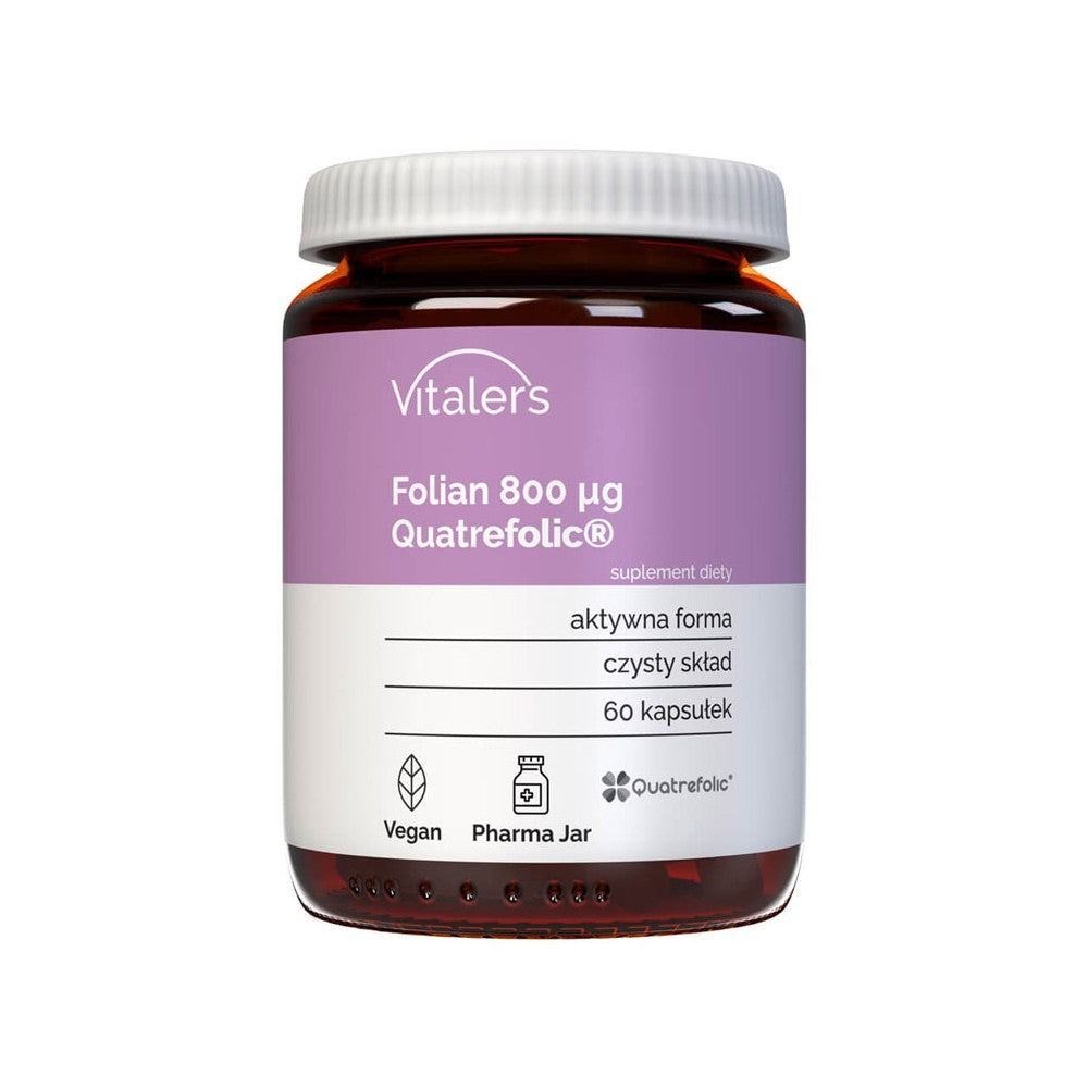 Vitalers - Folijskābes četrlapu skābe 800mcg 60 kapsulas