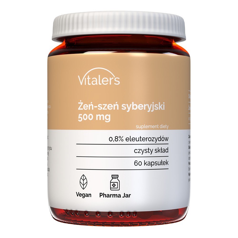 Vitaler's Sibīrijas žeņšeņs (Eleuterokoks) 500 mg - 60 kapsulas
