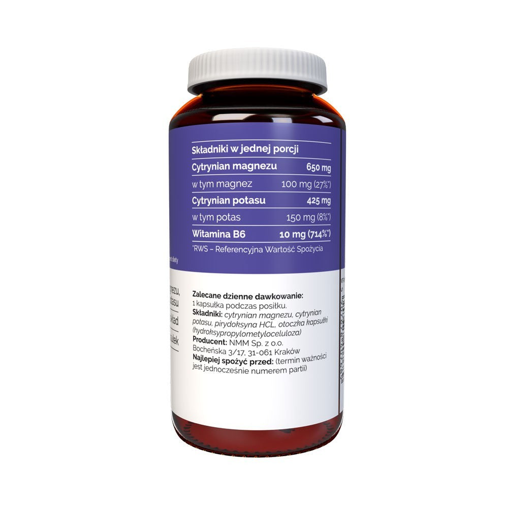 Vitaler magnijs 100 mg + kālijs 150 mg + vitamīns B6 10 mg – 120 kapsulas