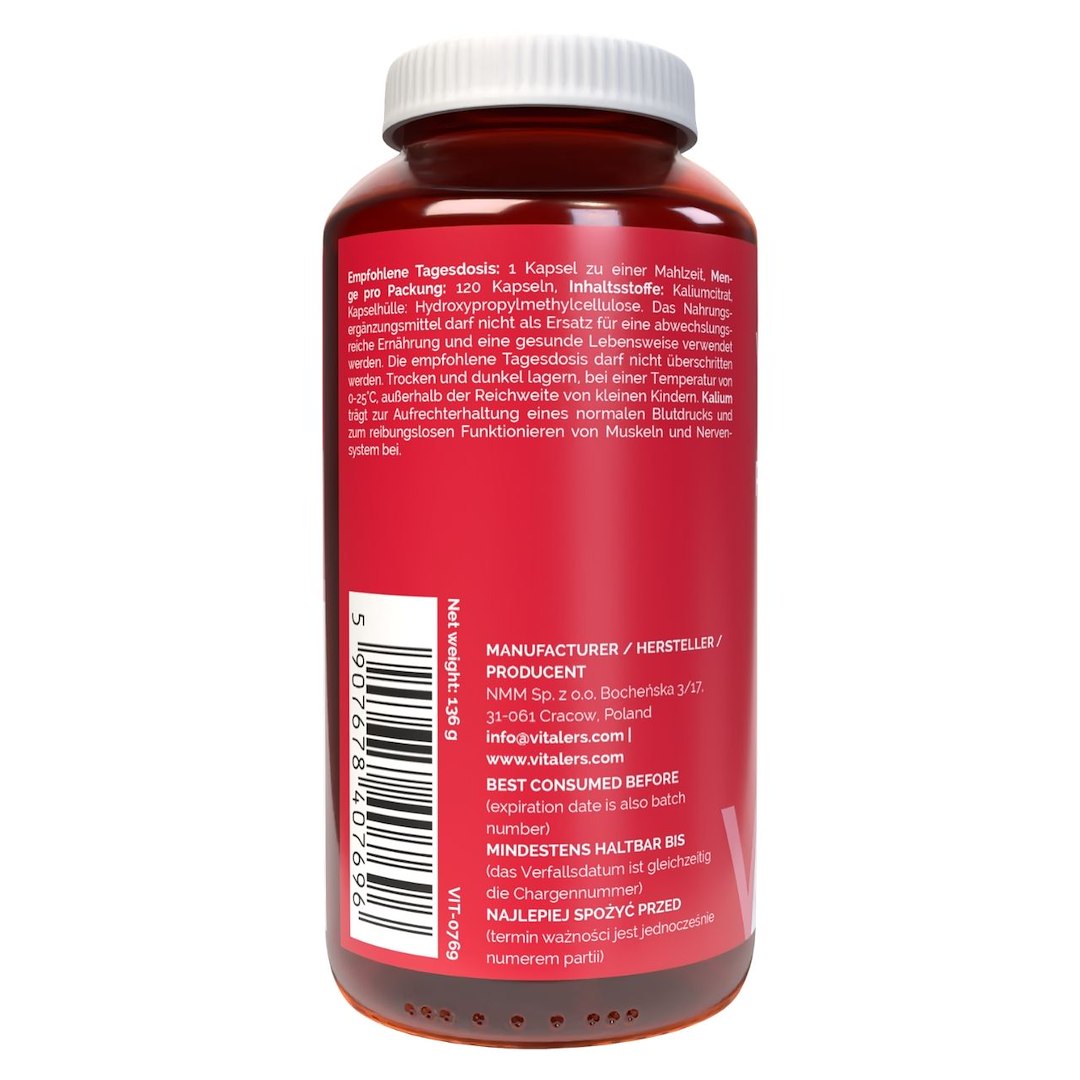 Vitaler kālija citrāts 380 mg - 120 kapsulas