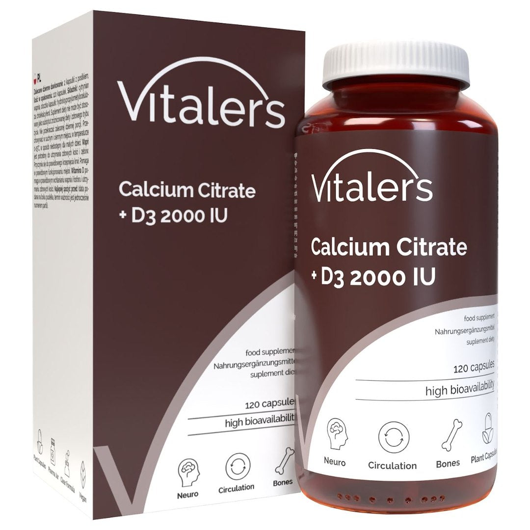 Vitaler's Kalcijs 120 mg + D3 Vitamīns - 120 kapsulas