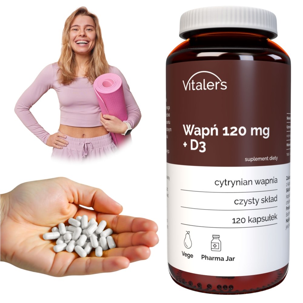 Vitaler's Kalcijs 120 mg + D3 Vitamīns - 120 kapsulas