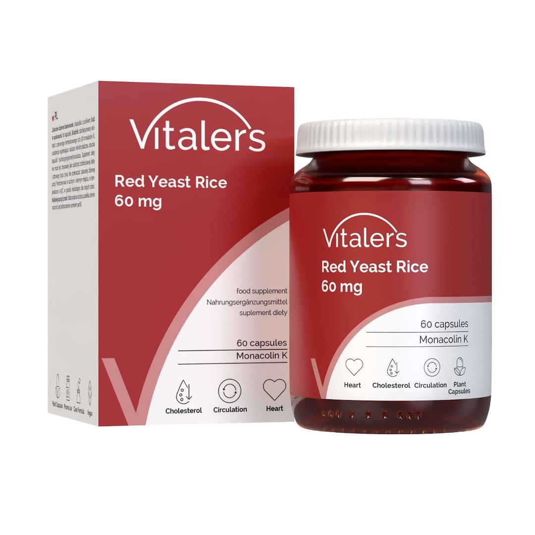 Vitalers - Sarkanie rīsi 60 mg 60 kapsulas