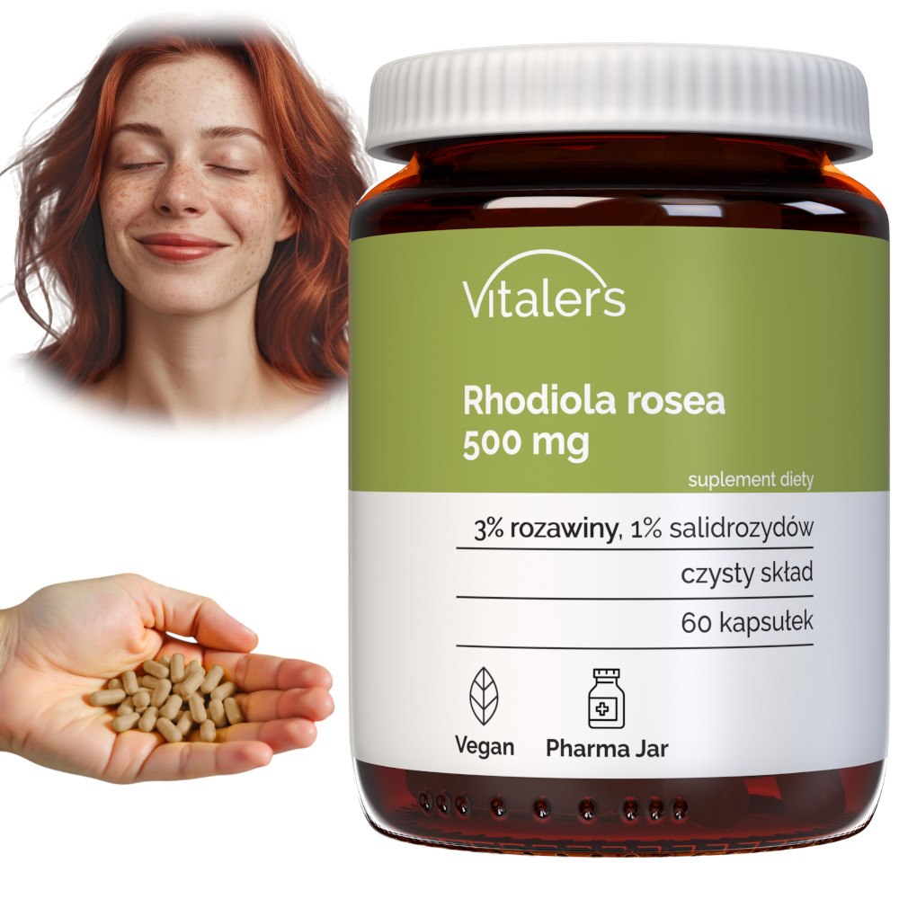 Vitaler Rhodiola Rosea (Rododendrs) 500 mg - 60 kapsulas