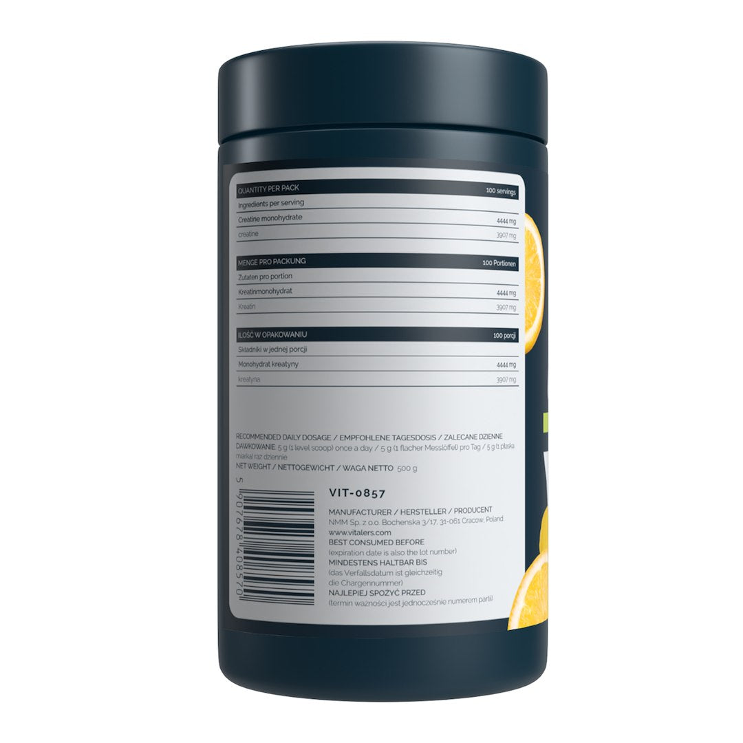 Vitaler's Sport Mikronizēts kreatīna monohidrāts 5000 mg, citrons un laims - 500 g