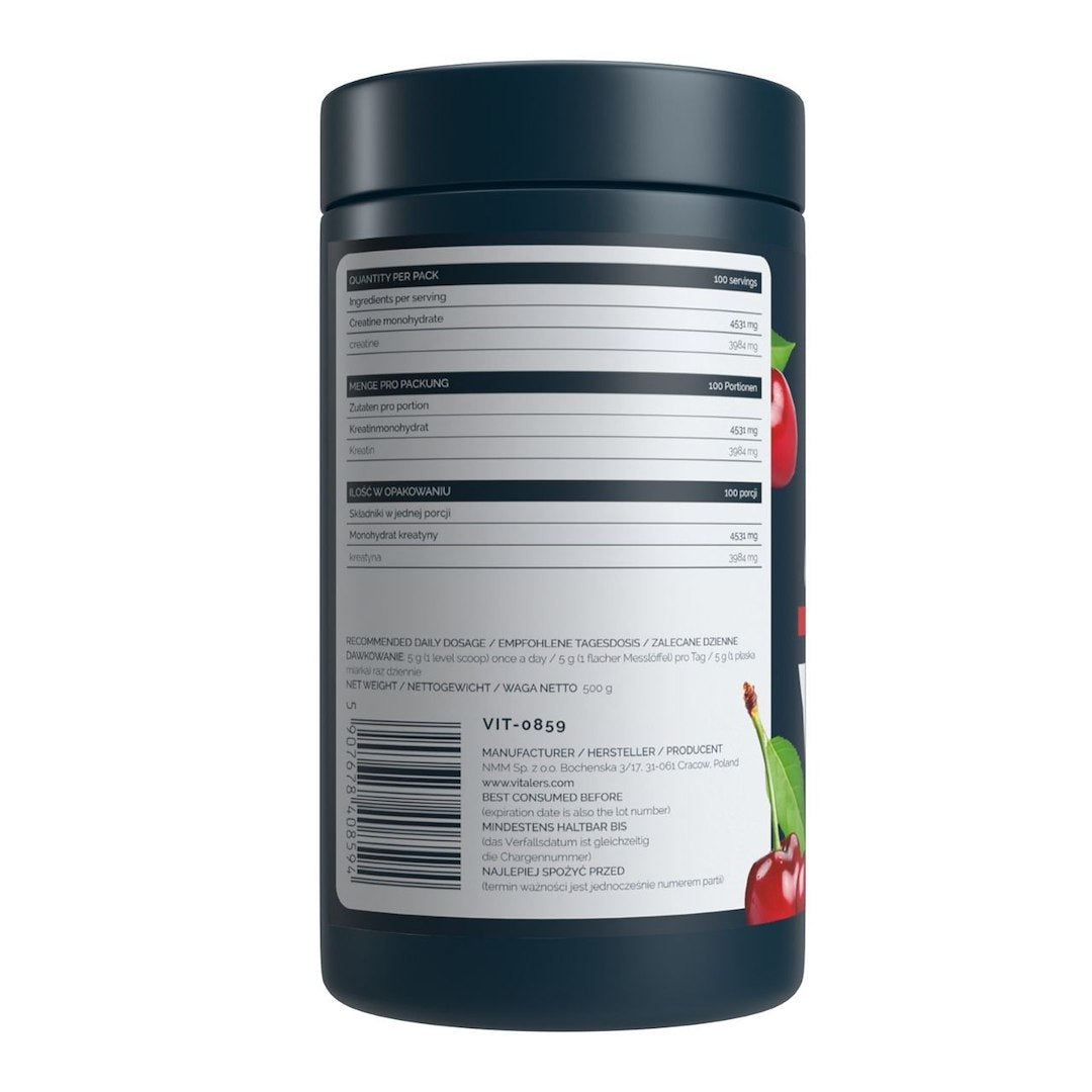 Vitaler's Sport Mikronizēts kreatīna monohidrāts 5000 mg, ķiršu - 500 g