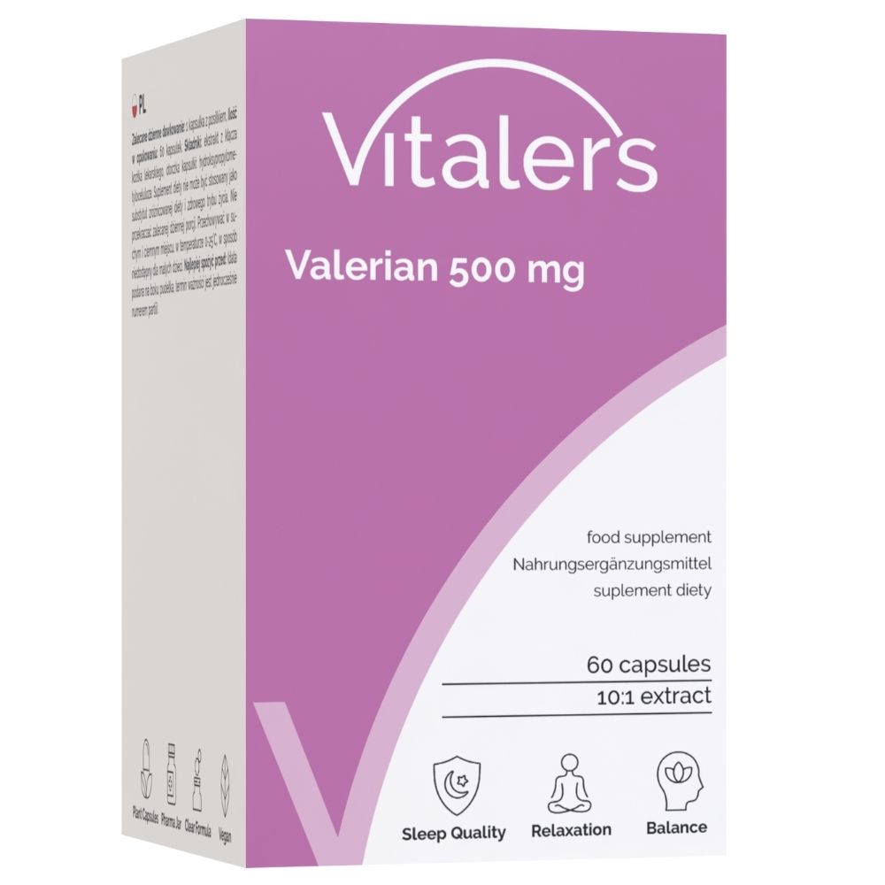 Vitaler's Valēriāns (baldriāns) 500 mg - 60 kapsulas