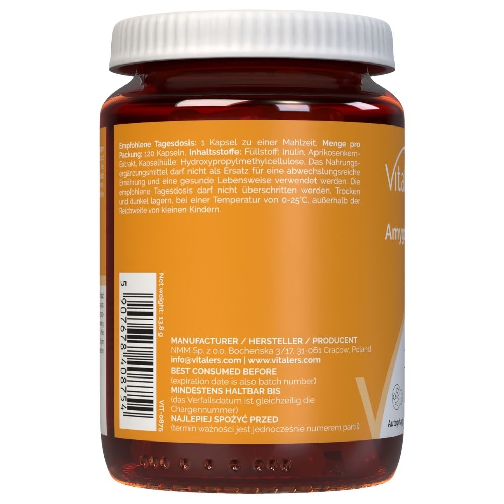 Vitaler's Amigdalīns (vitamīns B17) 4 mg - 120 kapsulas