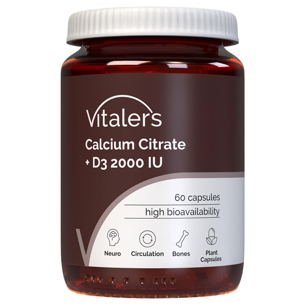 Vitaler's Kalcija citrāts 1200 mg + D3 vitamīns 2000 SV - 60 kapsulas