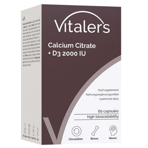 Vitaler's Kalcija citrāts 1200 mg + D3 vitamīns 2000 SV - 60 kapsulas