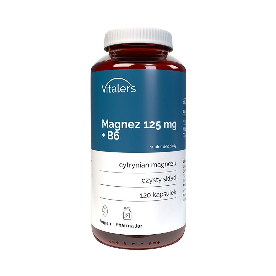 Vitaler's Magnijs 125 mg + B6 6 mg - 120 kapsulas
