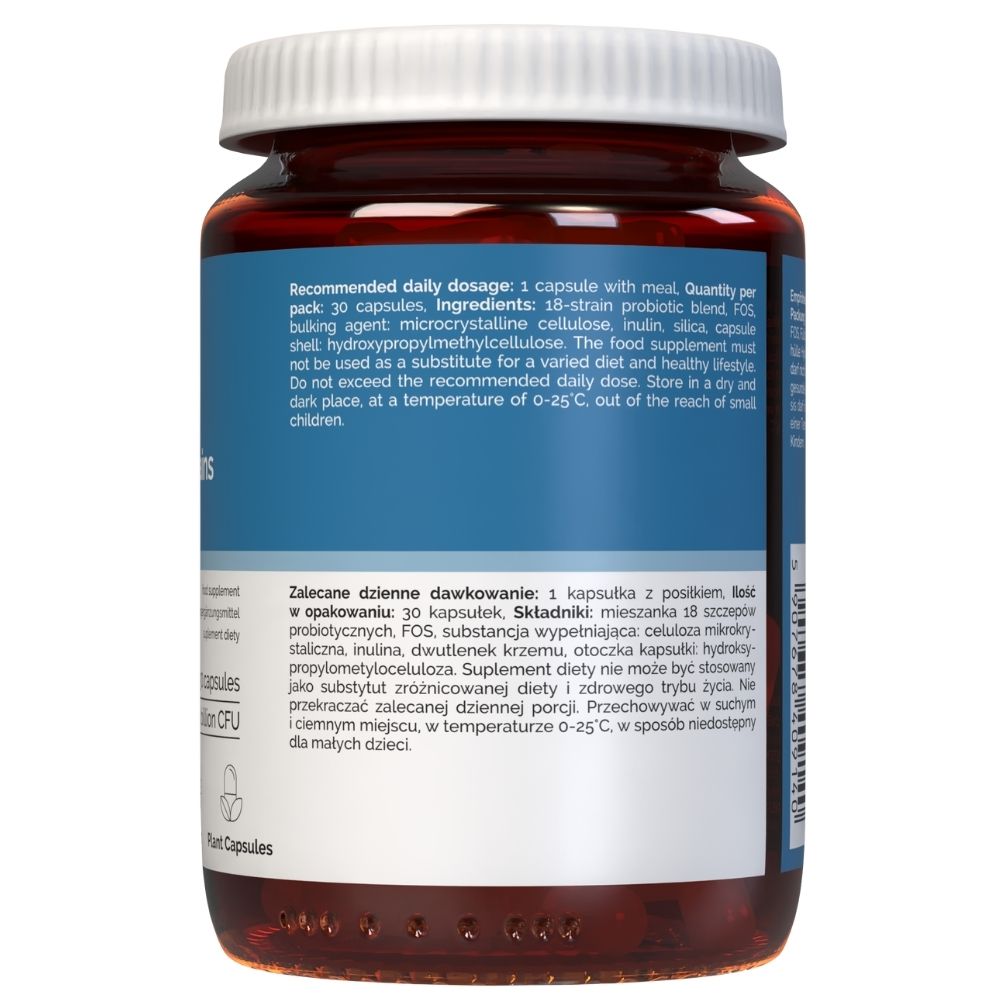 Vitaler's Probiotic 18 celmu ar FOS – 30 kapsulu