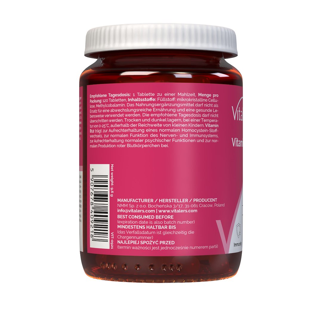 Vitaler vitamīns B12 950 µg - 120 tabletes