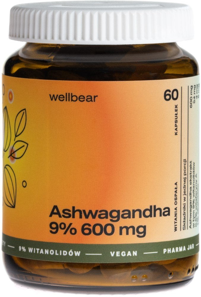 Wellbear Ashwagandha 9% 600 mg - 60 kapsulas