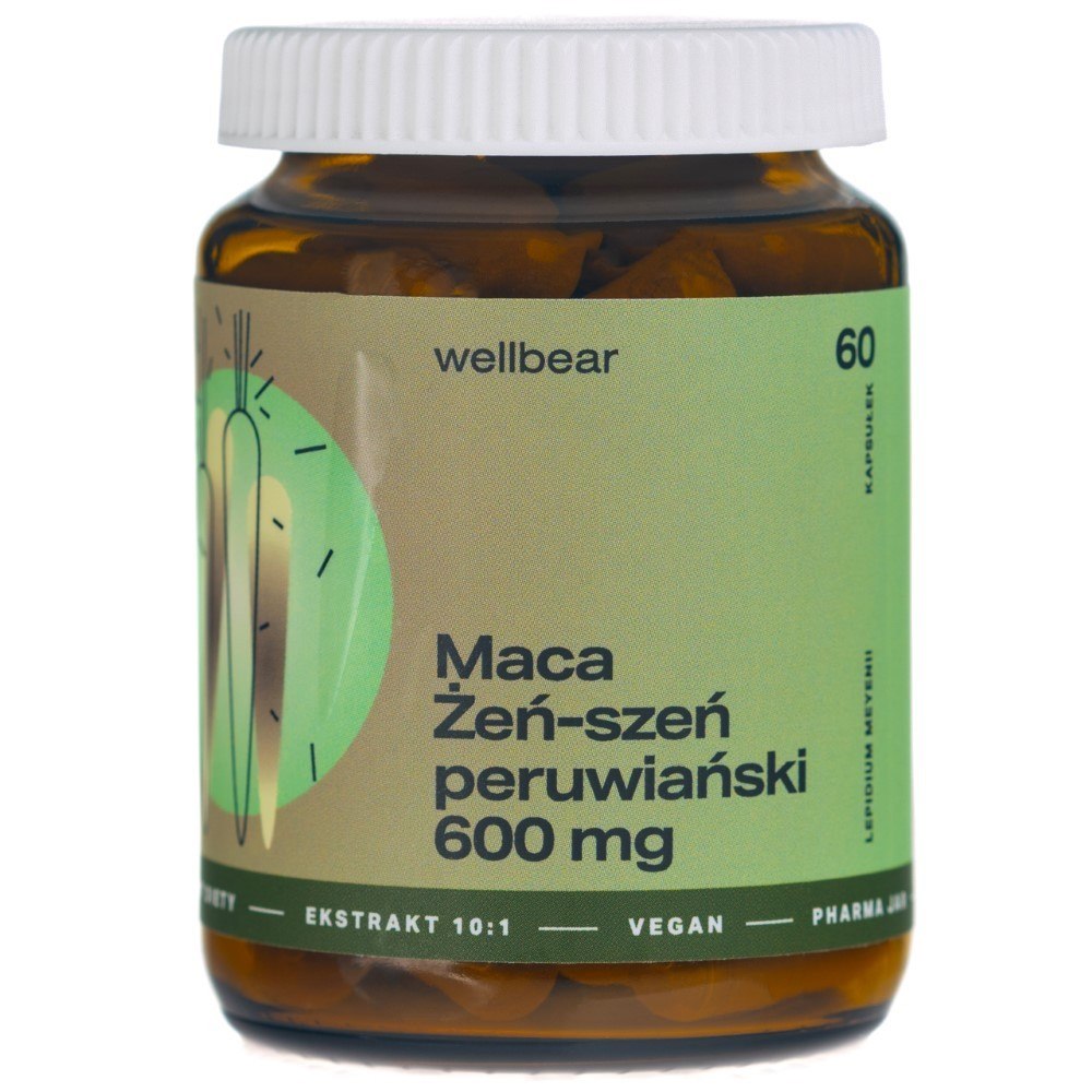 Wellbear Maca (Peru žeņšeņs) 600 mg - 60 kapsulas