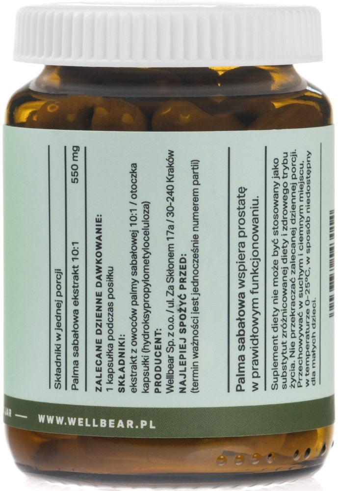 Wellbear Saw Palmetto 550 mg - 60 kapsulas