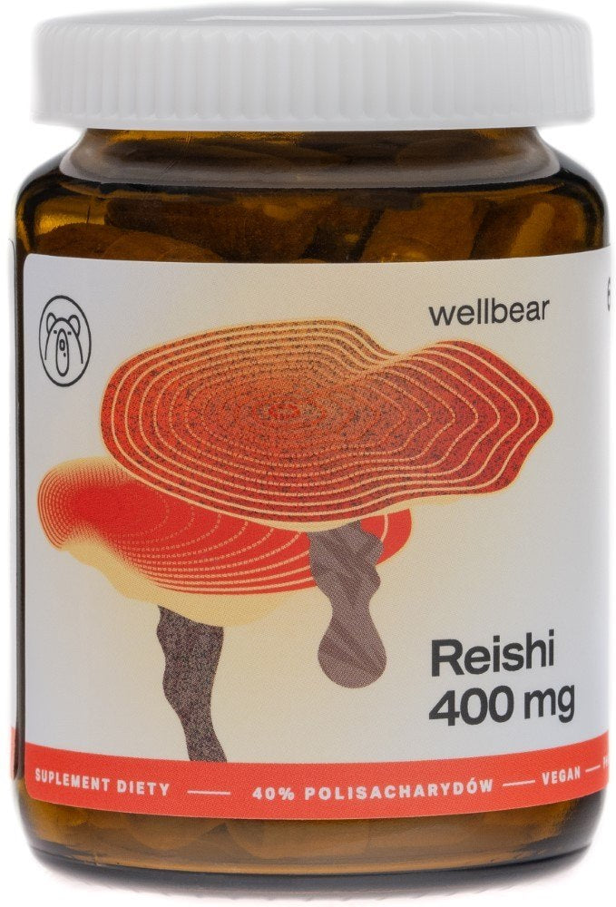 Wellbear Reishi (Lakštingala) 400 mg - 60 kapsulas