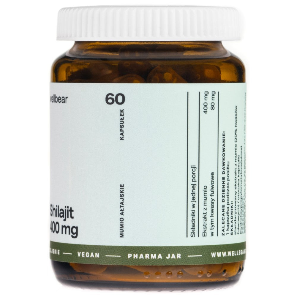 Wellbear Šiladžits (Altaja Mūmijs) 400 mg - 60 kapsulas