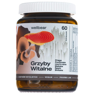 Wellbear Vital Mushrooms - 60 kapsulas