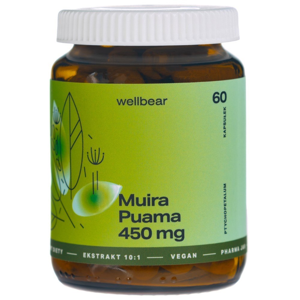 Wellbear Muira Puama (Ptychopetalum) 450 mg - 60 kapsulas