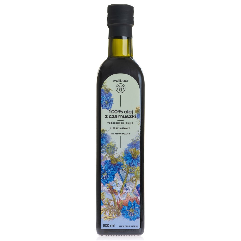 Wellbear Aukstās presēšanas melno ķimeņu eļļa - 500 ml