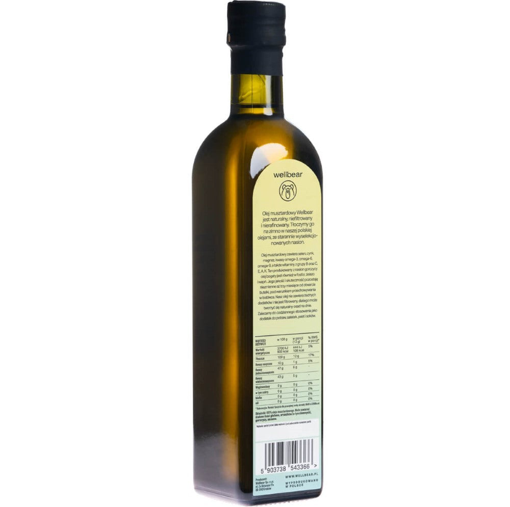 Wellbear auksto spiediena sinepju eļļa - 500 ml