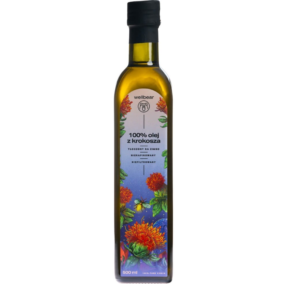 Wellbear aukstā spieduma saflora eļļa - 500 ml