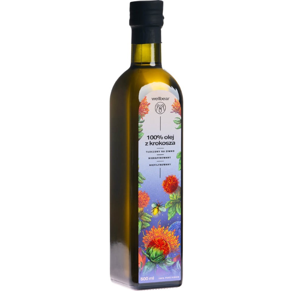 Wellbear aukstā spieduma saflora eļļa - 500 ml