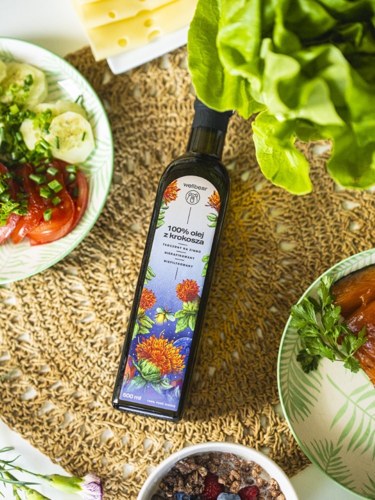 Wellbear aukstā spieduma saflora eļļa - 500 ml