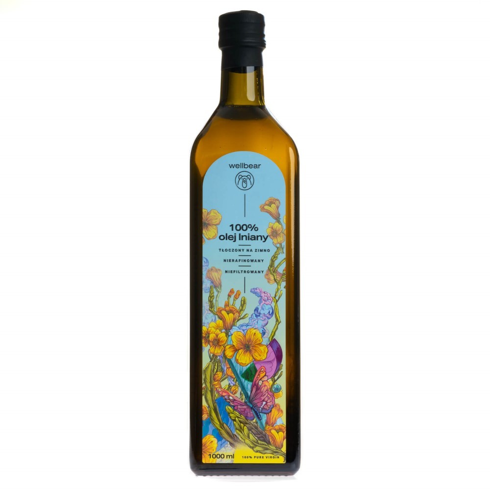 Wellbear Aukstā spieduma linsēklu eļļa - 1000 ml