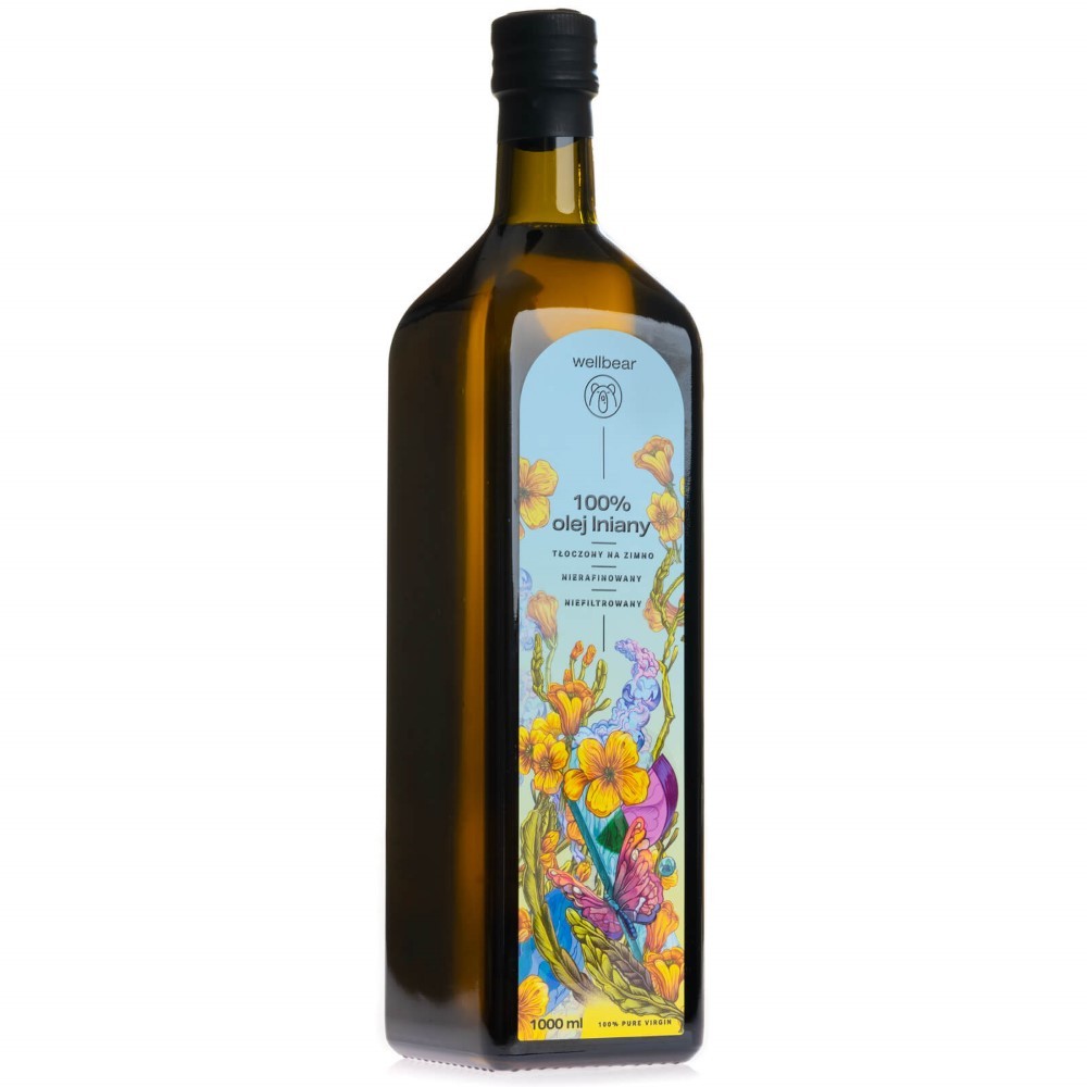 Wellbear Aukstā spieduma linsēklu eļļa - 1000 ml