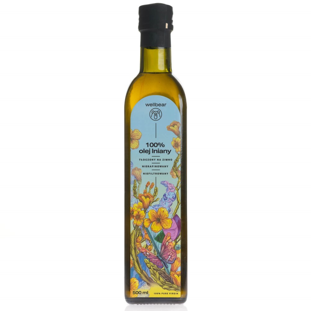 Wellbear aukstākā labuma linsēklu eļļa - 500 ml