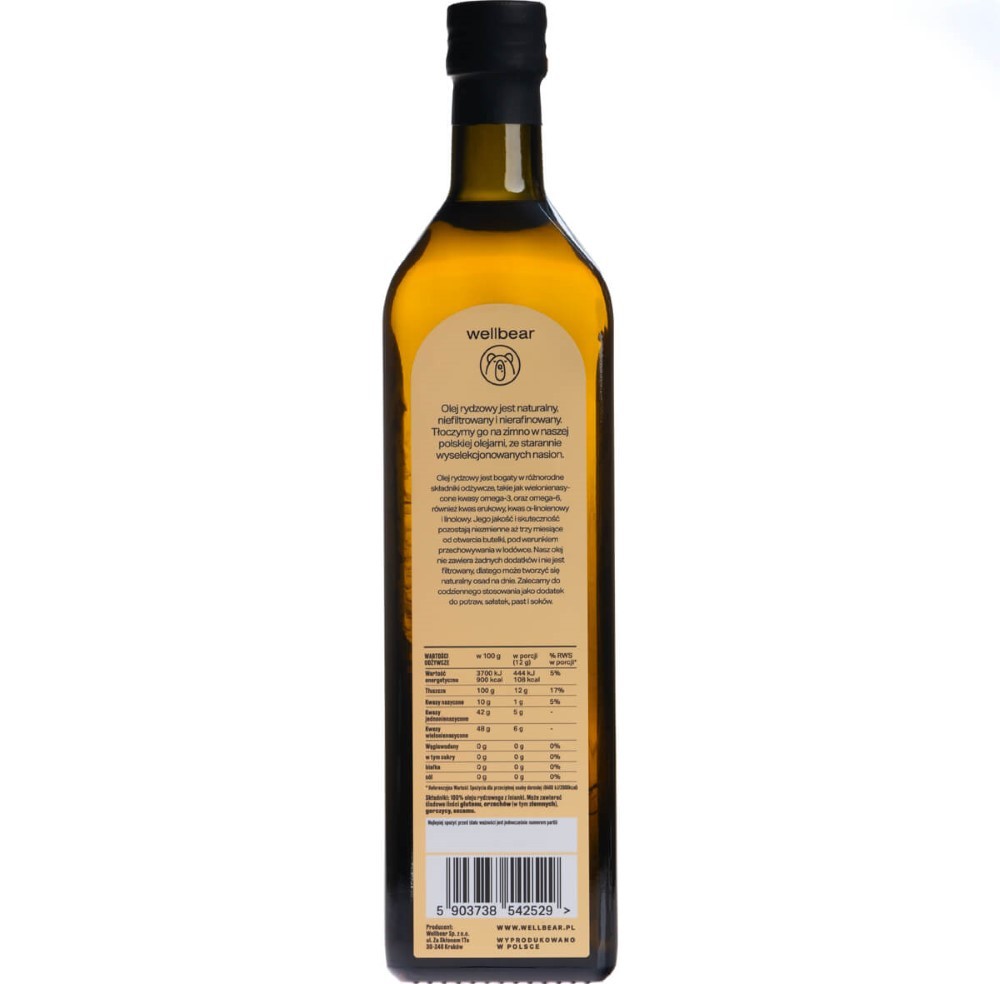 Wellbear aukstākā labuma aukstās presēšanas eļļa – 1000 ml