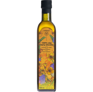 Wellbear Golden aukščiausios kvalitātes auksti spiesta linsēklu eļļa - 500 ml