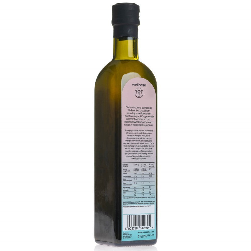Wellbear aukstā spieduma mežrozīšu eļļa - 500 ml